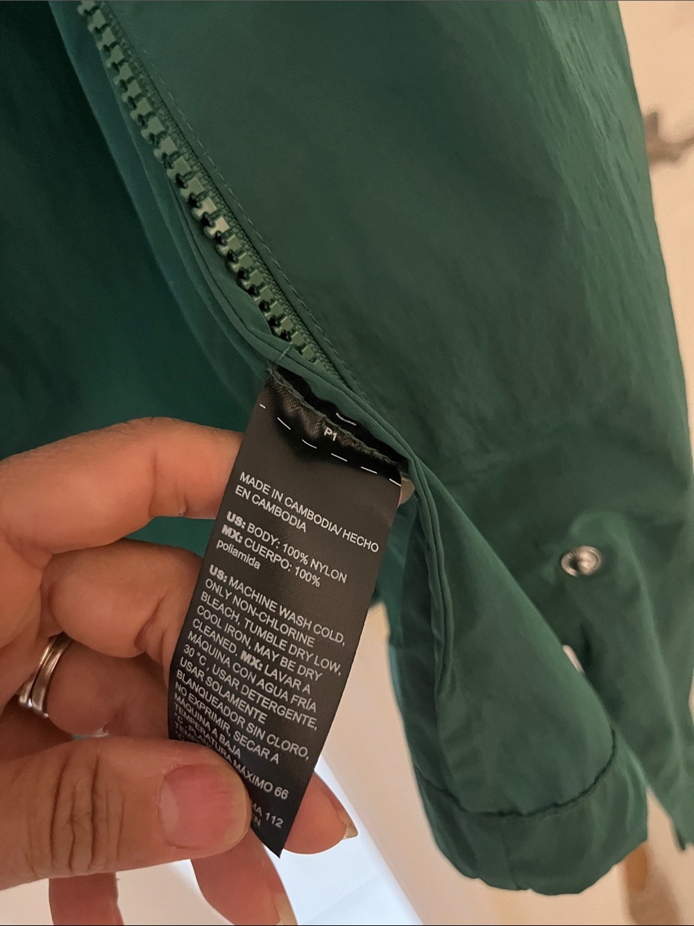 Zenergy Maxi anorak rain jacket Green Women's Lightweight Hooded - Picture 9 of 10